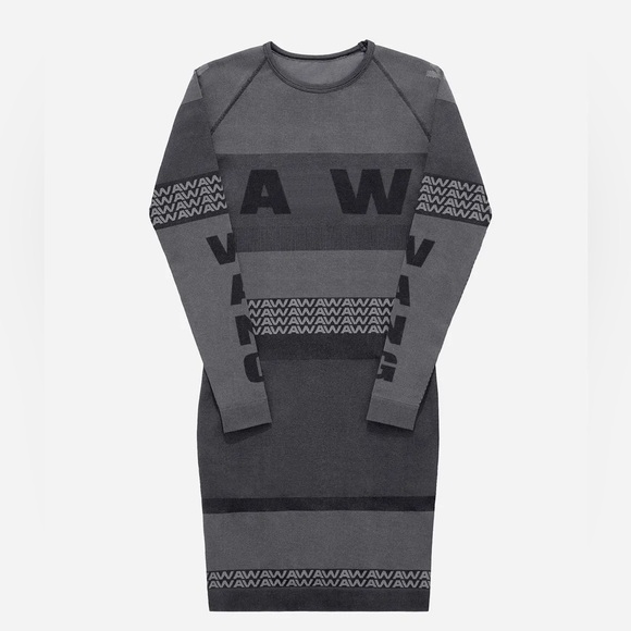 Alexander Wang X H&M collab Charcoal and Light Gray spandex Dress size small